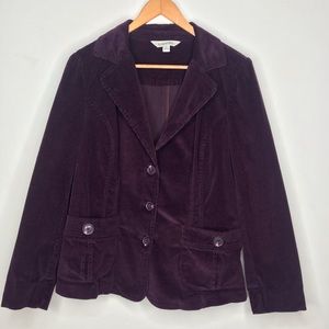St. Johns Bay Purple Corduroy Jacket
